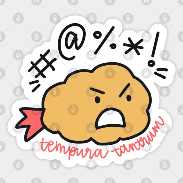 Tempura Tantrum Sticker by lyndsiemark